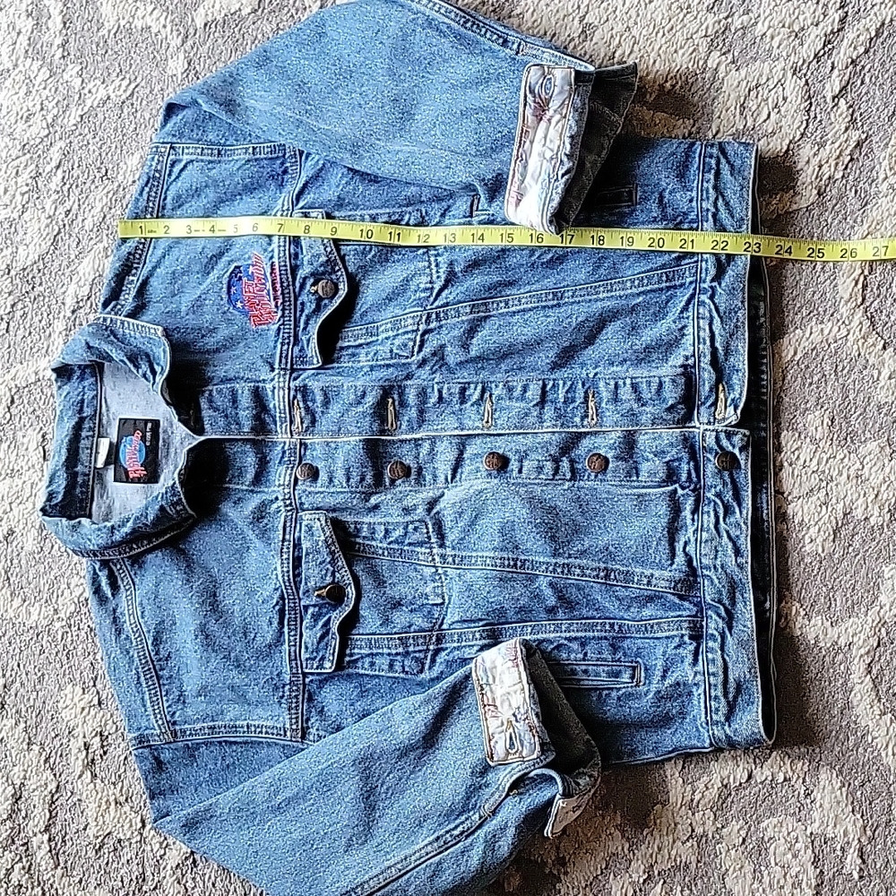 Vintage 90s Planet Hollywood Jean Jacket Small - Picture 9 of 10